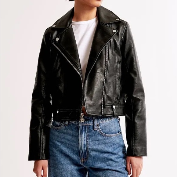 Abercrombie Moto Jacket - size S (with wear and tear) - Picture 3 of 6